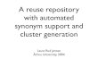 Slides for presentation of  "A reuse repository with automated synonym support and cluster generation"
