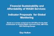 Financial sustainability and affordability of WASH services: Indicator proposals for global monitoring
