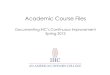 IHC Academic Course Files (Spring 2013)