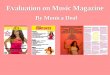 Evaluation on music magazine