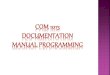 COM 1013 Documentation   Manual programming