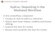 Hydrus depositor in mediated workflow