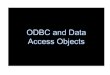 Odbc and data access objects