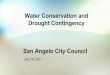 City Council July 19, 2011 Water Conservation Drought Contingency Program