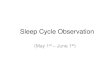 Sleep cycle observation (May)