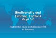 P p biodiversity  limiting factors in pop #6
