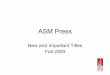 ASM Press New Titles 2009