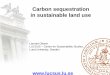 Carbon sequestration in sustainable land use