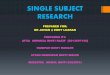 Single subjects research