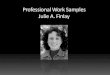 Julie Finlay Content Development Work Samples