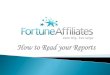 How to read your Fortune Affiliates Reports manual