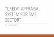 Credit Appraisal System for SME