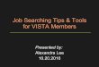 Job Searching Tips & Tools for VISTA Members