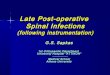 Late Post-operative Spinal Infections