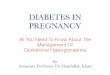 The Primary Care Physician's guide to management of Pregnancy Diabetes