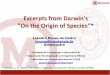 Excerpts from Darwin's "On the Origin of Species"