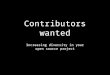 Contributors wanted - Increasing diversity in your open source project (@k88hudson)