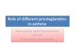 Role of different prostaglandins in asthma