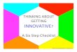 Six Steps to Innovation