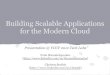Building Scalable Cloud Applications - Presentation at VCCF 2012