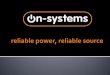 on-systems capabilities presentation; products and services
