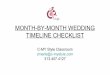 Month-by-month wedding timeline checklist