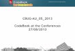 CodeBook at the Conferences