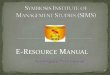 E resource Manual for SIMS