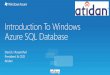 Introduction to Microsoft Azure SQL database - from Atidan