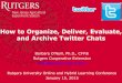 Rutgers Online & Hybrid Learning Conference Twitter Chats Workshop