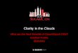 SugarCon 2013: Clarity in the Clouds: What are the Real Benefits of Cloud-Based CRM?