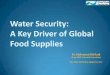 Seguridad Hídrica: Esencial para hacer frente al reto de alimentar a nueve mil millones de personas