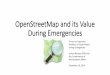 Openstreetmap and its value during emergencies