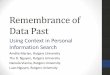 Remembrance of data past