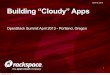 Building cloudy apps