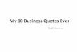 My 10 Business Quotes Ever - Ziad K Abdelnour