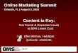 Content is Key: Get Found and Generate Leads at Lower Cost - Online Marketing Summit Orlando
