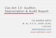 Cos act 2013 auditor depreciation and revised audit report jan 2015