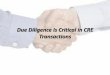 Due diligence is critical in cre transactions(finished)