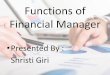 Functions of financial manager