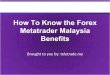How to know the forex metatrader malaysia benefits