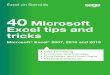 Sage Intelligence 40 Microsoft Excel Tips and Tricks