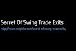 Secret of  swing trade exits