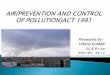 Air(prevention and control of pollution)act 1981