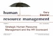 Strategic Human Resource Management & record card