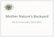 Mother Nature's Backyard - The first 2 years