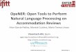 OpeNER: Open Tools to Perform Natural Language Processing on Accommodation Reviews