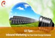 Inbound Marketing for your Solar Energy Company