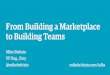 From Building a Marketplace to Building Teams