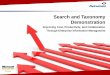 Search and Taxonomy Demonstration
